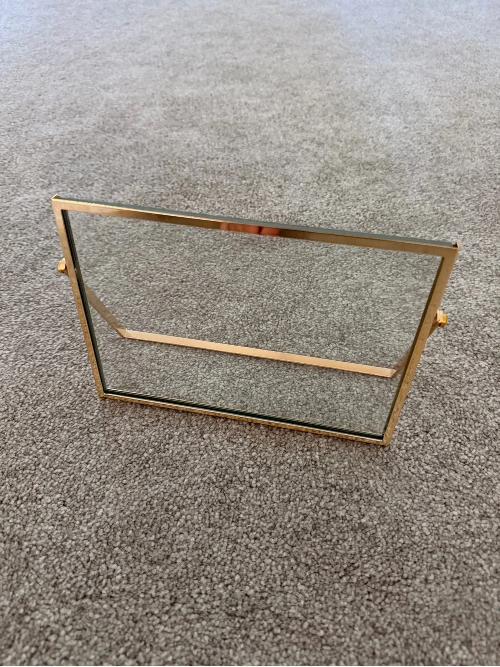 Gold Glass Picture Frame with Stand